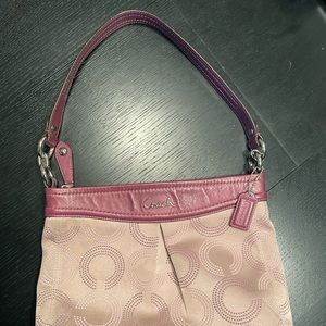 Coach Ashley Dotted Op Art Handbag, Purple